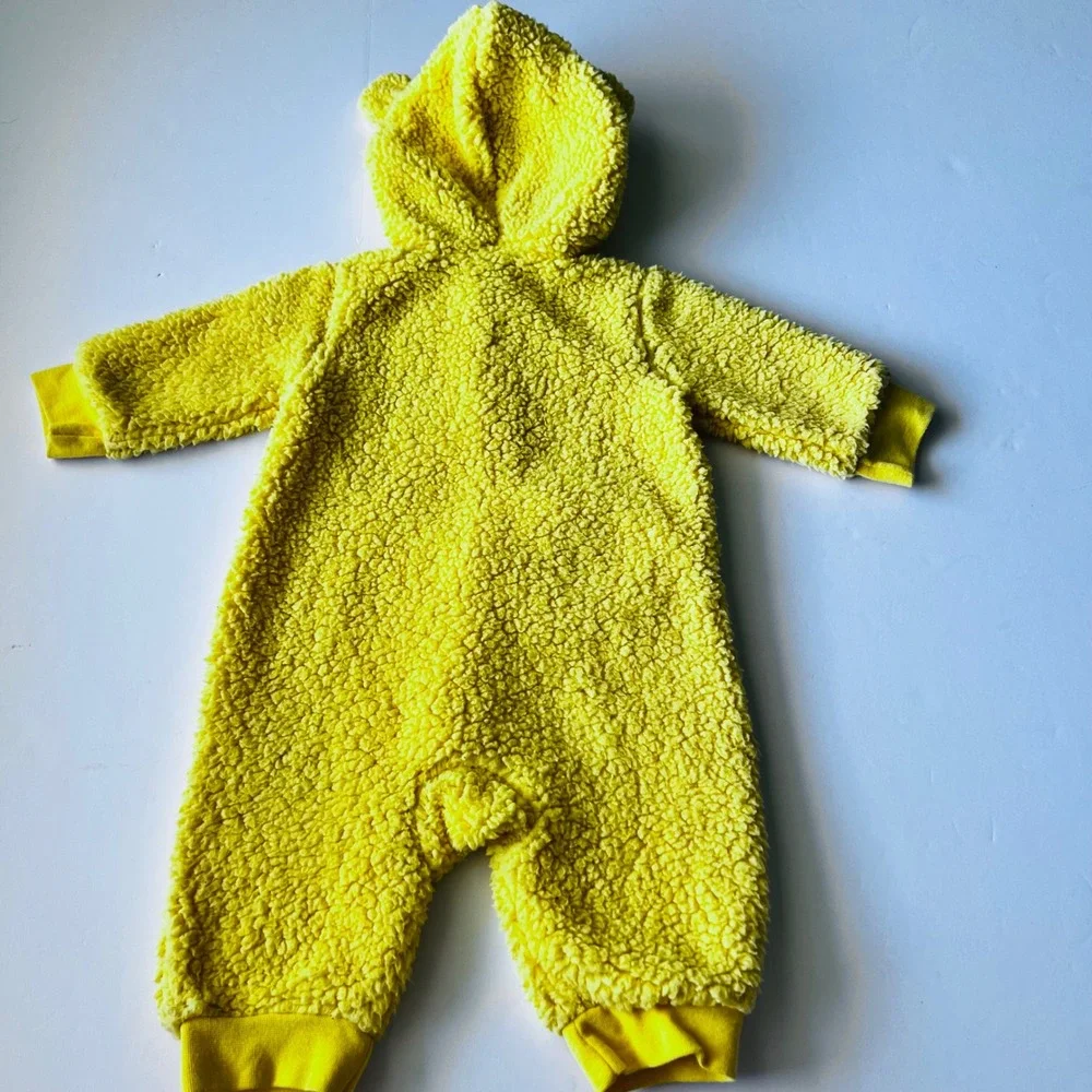 Disney Baby Winnie the Pooh Sherpa‎ Suit 3-6M Hooded Bear Ears Cozy